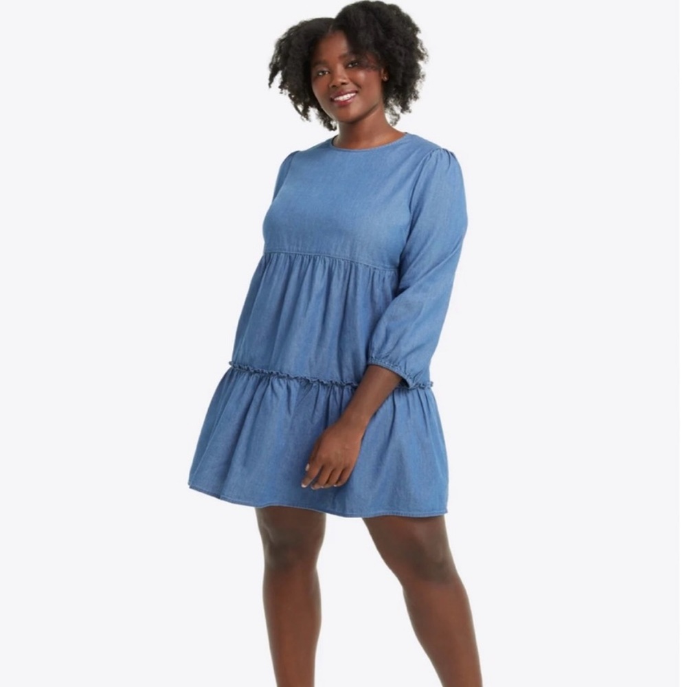 Draper James trapeze denim dress